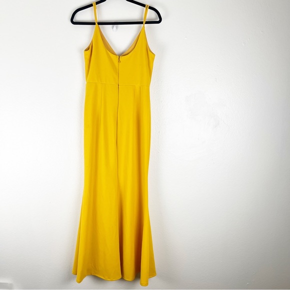 LULUS Infinite Glory Golden Yellow Adjustable Strap Lined Mermaid Maxi Dress - Picture 2 of 13